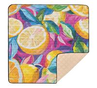 Colorful Lemons Soft Thick Thick Play mat for Baby for Indoor Outdoor Lightweight foldablummy Time & Crawling Mat for Baby Toddler Infant, 50'' x 50''gimnasio de actividades para