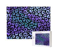 Colorful Leopard Exotic Animal Print,500 Pieces Wooden Jigsaw Family Game Jigsaw Puzzles for Adults Teens Home Decor