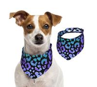 Colorful Leopard Exotic Animal Print,Dog Bandanas Cotton Pet Scarf Adjustable Bibs for Pet,S