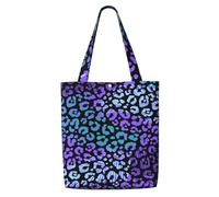 Colorful Leopard Exotic Animal Print,Reusable Grocery Bags Shopping Tote Bags Large Capacity Canvas Shoulder bag