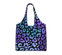Colorful Leopard Exotic Animal Print,Reusable Tote Bags Grocery Bags Large Capacity Canvas Shopping Shoulder bag