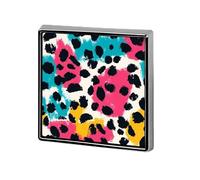 Colorful Leopard Pattern Funny Lapel Pin Square Brooch Badge Hat Clothing Jewelry Accessories Gifts for Men Women