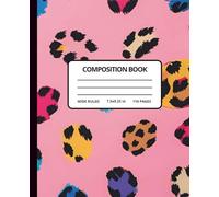 Colorful Leopard Print Composition Notebook:: Wide Ruled Journal for Students, Writers & Creative Note-Taking