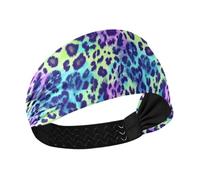 Colorful Leopard Print Psychedelic Cooling women's fashion headbands Stretchy head for Gym washing face tennis Football