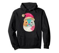 Colorful Leopard Santa Hat Christmas Joy Pullover Hoodie