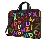 Colorful Letters Laptop Bag for 13 inch, Education Learning Laptop Case Sleeve with Shoulder Strap,Portable Shockproof Protective Computer Carrying Cover Briefcase for Women Men