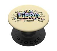 Colorful Libra Zodiac Sign Funny Astrology Lover Design PopSockets Adhesive PopGrip