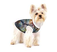 Colorful Life Trees Dogs T-Shirt Printed Soft Breathable Dog Shirts For Small Pet Cotton Sleeveless Vest