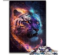 Colorful Lightning Tiger Jigsaw Puzzles for Adults Teenagers Jigsaws Puzzle, Family Entertainment Toys Is Ideal As A Gift for The Whole Family (50x75cm)