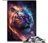 Colorful Lightning Tiger Puzzles for Adults 1000 Pieces, Brain Intelligence Challenge Addictive Toys Birthday Gifts for Age 14+ (26x38cm)