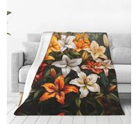 Colorful Lilies Ultra-Soft Flannel Blanket - One Blanket for Home, Travel, and The Outdoors - 40"x30"