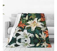 Colorful Lilies Ultra-Soft Flannel Blanket - One Blanket for Home, Travel, and The Outdoors - 40"x30"