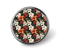 Colorful Lily (A) Print Enamel Pins for Backpack - Cute Jacket Coat Hat Bags Badge Pins, Funny Unique Novelty Button Pin Women Men Fashion Jewelry Accessories