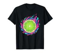 Colorful Lime Slice Tropical Splash T-Shirt