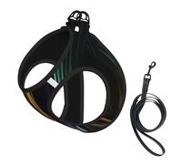 Colorful Lines Art Print Pet Leash Vest,Breathable Mesh Pet Harness, Reflective For Small Medium Dogs Safe Easy Walking