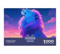 Colorful Lion 1000 Piece Jigsaw Puzzle Animal for Adults Educational Activities Memory Games Stress Relief 70x50cm/1000pcs
