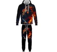 Colorful Lion 3D Printed Men's Women's Hoodie and Joggers Sweatpants Set Tracksuit Autumn Winter Casual 2 Piece Set