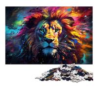 Colorful Lion Adult Jigsaw Puzzles 1000 Pieces Challenging Puzzles for Mother'S Day, Birthdays, Christmas 26X38CM/10.23x14.96inch