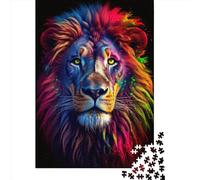 Colorful Lion Animal Jigsaw Puzzle Adult 1000 Pieces Classic Puzzle Wooden Jigsaw Puzzle Wall Art Unique Toys 1000pcs (75x50cm)