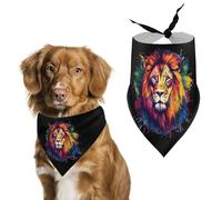 Colorful Lion Bandanas for Dogs Triangle Pet Bibs Washable Dog/Cat Scarf Pets Accessories