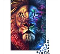 Colorful Lion Face Animal Jigsaw Puzzles 1000 Pieces Jigsaw Puzzle for Adults Intellectual Game Jigsaw Puzzle Toys for Adults 1000pcs (38x26cm)