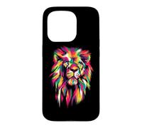 Colorful Lion Head - King of Beasts - Lion Head Case for iPhone 15 Pro