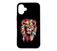 Colorful Lion Head - King of Beasts - Lion Head Case for iPhone 16 Plus
