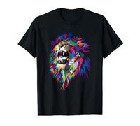 Colorful Lion Head - King of Beasts - Lion Head Value Graphic T-Shirt