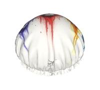 Colorful Lion Head Reusable shower cap - double-layer waterproof, elastic, environmentally friendly daily use shower cap
