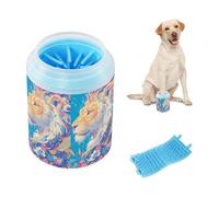 Colorful Lion Portrait Art Reusable Pet Foot Cleaner Soft Silicone Bristles Pets Grooming Supplies for Cats Dogs