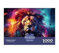 Colorful Lion Portrait Thick Cardboard Pieces Excellent for Training Memory, Concentration And Logical Thought Process 70x50cm/1000pcs