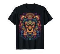 Colorful Lion | Psychedelic Art Trippy Hippie Men Women T-Shirt