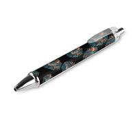 Colorful Lion with Leaves Ballpoint Pens 0.5mm Fine Black Ink Retractable Writing Rollerball Pen for Home Office