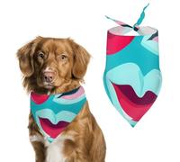 Colorful Lips Pattern Dog Bandanas Triangle Scarfs Printing Bib Scarf Adjustable Accessories for Small Dogs And Cats