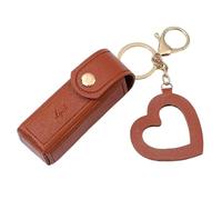 Colorful Lipstick Holder Keychain for Women - Leather Lipstick Case Clip on Chapstick Keychain Trendy Tote Bag Lip Gloss Holder Pouch for Travel Coffee