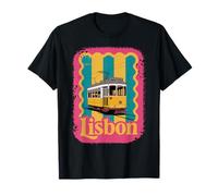 Colorful Lisbon, Fun Retro Tram and Portuguese Streetcar T-Shirt