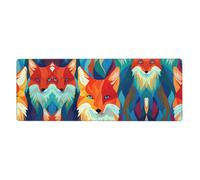 Colorful Little Foxes Picture Extra Large Mouse Pad 12x31.5in for Office, Gaming, and Learning - Durable, Comfortable, and Environmentally Friendly