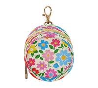 Colorful Lively Fresh Summer Flowers Newborned Boy Pacifier Storage Case with Zipper and Clip Change Purse Key Holder, Newborned Essentials Tapas para chupones de