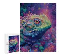 Colorful Lizard Fantasy Artwork Puzzle 1000 Teile Schwer Puzzle Spielzeug Lernspiel Impossible Herausforderungsspielzeug Für Erwachsene Kinder 500 PCS