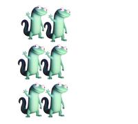 Colorful Lizard Sticker,Funny Lizard Vinyl Decal,Gecko Style Waterproof Removable Decor Decal for Laptop,Water Bottle,Car,or Notebook,Funny Stickers Lizard Gifts (6, B)