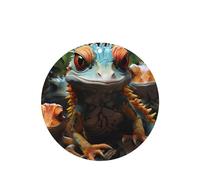 Colorful Lizards Pattern Car Air Fresheners 4 Pcs Round Shape Hanging Aromatherapy Tablets Scented Fresheners For Bedroom Bathroom
