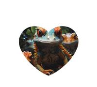 Colorful Lizards Pattern Car Air Fresheners 6 Pcs Heart Shape Hanging Aromatherapy Tablets Scented Fresheners For Bedroom Bathroom