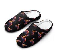 Colorful Llama Cotton Slippers for Women Indoor Outdoor Slipper Slip-On Memory Foam Home Shoes