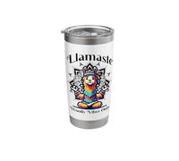 Colorful Llama Meditating for Yoga Lovers Stainless Steel Insulated Tumbler
