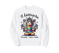 Colorful Llama Meditating for Yoga Lovers Sweatshirt