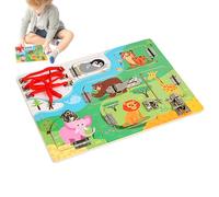 Colorful Locks and Latches Activity Board - Educational Sensory Toy for Kids, Travel Travel Travel Fine Motor Skills Learning | Portable BUSY BOARDs, Toddler School & Home Toy, Preschool STEM