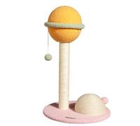Colorful Lollipop Cat Tree - Tall Wear-Resistant Cat Tower with Sisal Scratching Posts, Easy Installation & Comfortable Play Area for Active Cats