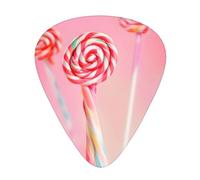Colorful Lollipop Guitar Picks, Premium Celluloid Picks For Enhanced Playability And Tone.
