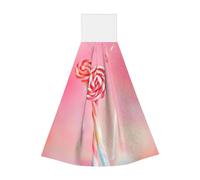 Colorful lollipop Hangable portable towel, velvet super absorbent kitchen towel, children's adult bathroom kitchen hanging towel