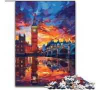 Colorful London Big Ben 1000 Piece Jigsaw Puzzles for Teenagers, Educational Games Home Decoration Unique Home Decor And Gifts (26x38cm)